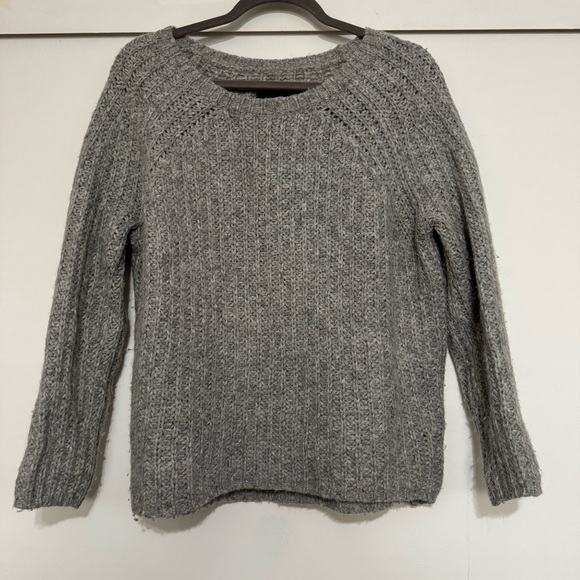 Nili Lotan Alpaca Wool Knit Grey Sweater - Picture 2 of 6